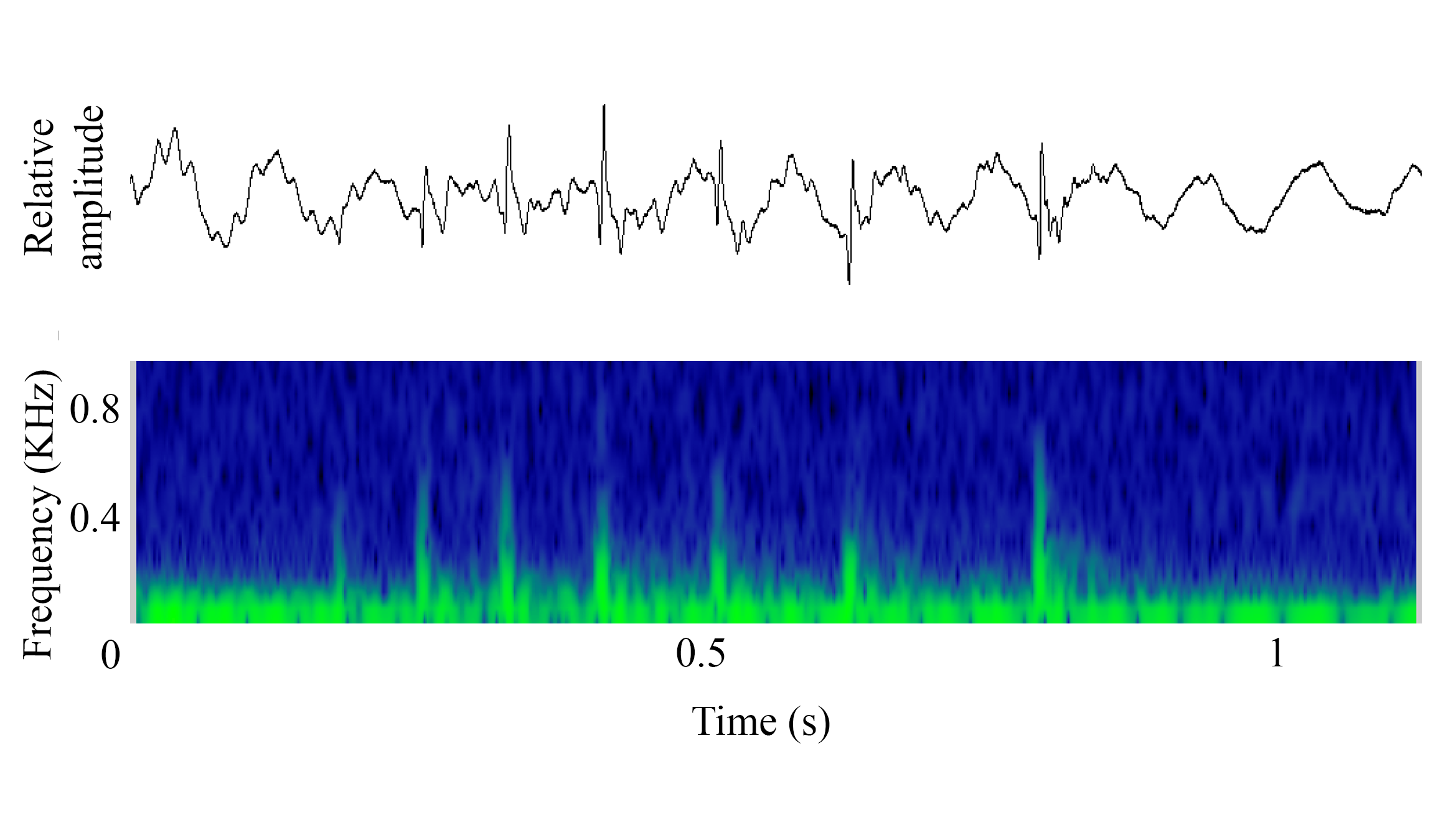 spectrogram of <i>Maylandia fainzilberi</i> making the sound Growl