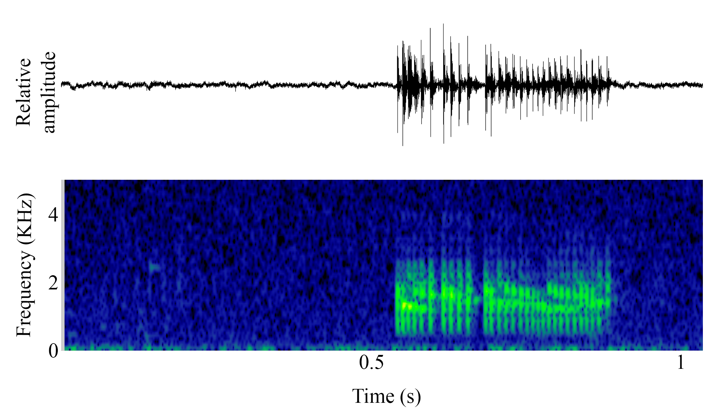spectrogram of <i>Salvelinus alpinus</i> (Arctic char) making the sound FRT