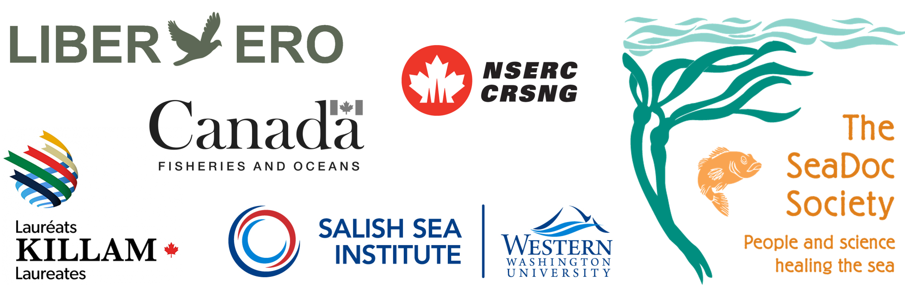 the logos for the funding organizations, as listed in the text